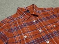 美品　レディース　モンベル　ポリエステルシャツ　M　オレンジ系　速乾