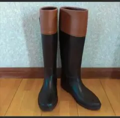 訳あり　レインブーツ　ジョッキーブーツタイプ　ツートンカラー　Мサイズ