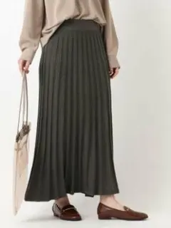 【新品】 OPAQUE.CLIP ニット M プリーツ フレア ロングスカート