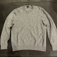 UNIQLO ユニクロ カシミヤ100% クルーネック ニット グレー L