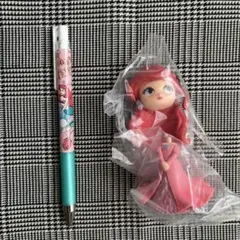 ディズニープリンセス　アリエル　ボールペンとガチャのセット