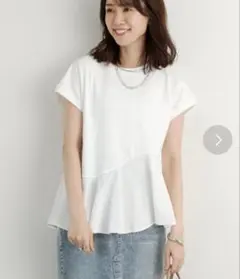 un dix cors 切替フレアシルエット　半袖Tシャツ