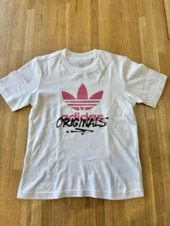 【値下げしました】adidas Originals Tシャツ ホワイト ピンクのサムネイル