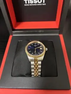 d*1様 新品 動作品TISSOT 1853 腕時計 ブラック文字盤 レザーベル