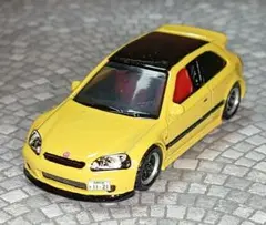 シビックタイプR　EK9　ホンダシビック　カスタム　ブラックルーフ　イエローのサムネイル