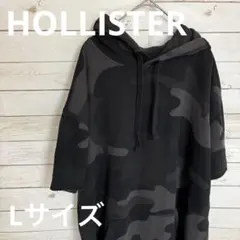 HOLLISTERホリスター　フード付きカモフラ柄Tシャツ　半袖　Lサイズ