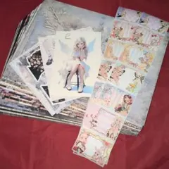 マ*み様 デザインペーパーステッカーコラージュセット