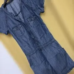ZARA woman ダメージ加工　デニムワンピース　美品　M メタルボタン