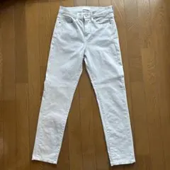 ユニクロ スリム ジーンズ ストレッチ デニム 24 ウエスト61ライトグレー