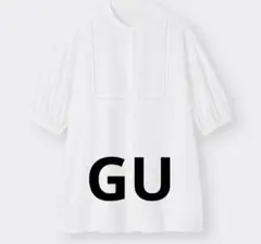 ✨GU✨ホワイト バルーンスリーブ チュニックブラウス レース