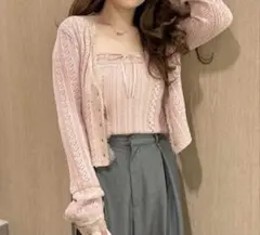 ★美品★【リリーブラウン】レースアップアンサンブルのサムネイル