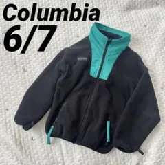 Columbia フリースジャケット ブラック/ターコイズ