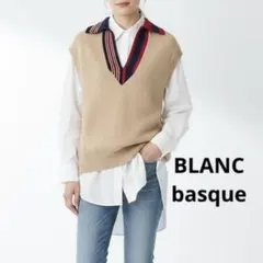 BLANC basque カラーブロック Vネック ニット ベスト 希少 38