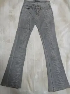 グレーデニム ブーツカット S 微ラメ Y2K レディース