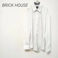 BRICK HOUSE ストライプ長袖シャツ Mサイズサラサラした生地　オフィス