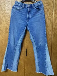 LOWRYS FARM フレアデニムパンツ