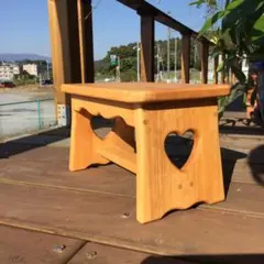 アメリカンカントリー家具　カントリーハート　踏み台　ステップ　1段　ハート