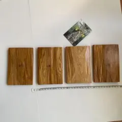 木製皿 4枚セット 自然木の模様