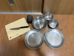 snow peak アウトドア調理器具セット まな板 包丁 カップ 皿のサムネイル