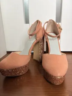 エスペランサ ピンク グリッター ハイヒール パンプス M