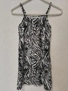 SHEIN ゼブラ柄 ノースリーブワンピース 5Y