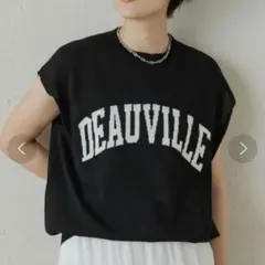 早い者勝ち【美品】Loungedress ジャガードフレンチニット ブラック