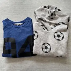 H&M 子供　トレーナー　パーカー　サッカーボール
