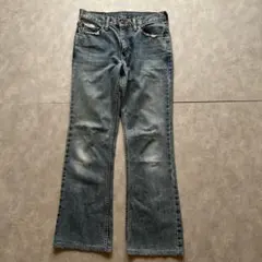 Lee grunge fade flare denim pants black - メルカリ