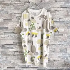 graniph グラニフ 総柄Tシャツ 派手 個性的 白 M