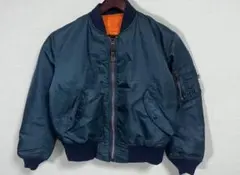 90s ALPHA USA製 リバーシブル MA-1 フライトジャケット　紺