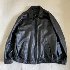 CROFT & BARROW レザージャケット　短丈　本革　ブラック　2XL