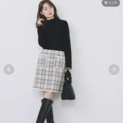 今季♡index チェックツイードスカート