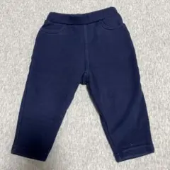 ネイビー パンツ 80サイズ ポケット付き　裏起毛