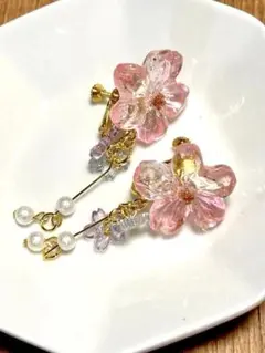 桜モチーフ　2個セット　レジンアクセサリー