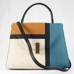 美品 希少 VALEXTRA ヴァレクストラ イジィデ 2way バッグ マルチ 