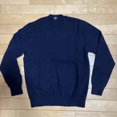 新品 UNIQLO エクストラファインメリノ クルーネックセーター Mのサムネイル