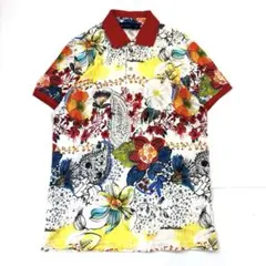 ETRO エトロ 花柄 ペイズリー ポロシャツ 半袖 鹿の子 イタリア製 Mのサムネイル