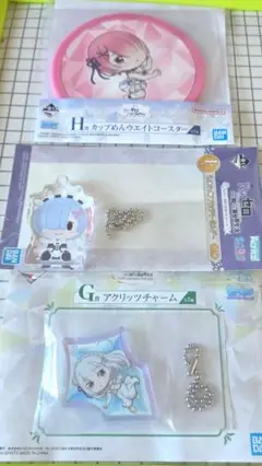 Re:ゼロ アクリルキーホルダー 2種　カップ麺ウエイトコースター
