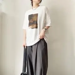 【新品】frame フォトプリントTシャツ　リュミエ　hellam お好きな方へ