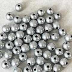 アクリルビーズ マットシルバー 球体 丸小 10㎜ アクセサリーパーツ 100個