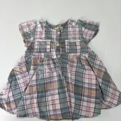 bébé チェック柄 ワンピース 90cm