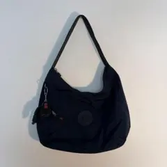 Kipling ワンショルダー バッグ ネイビー ゴリラチャーム付き