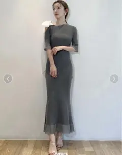 新品未使用　タグ付き　スナイデル　ショルダーリボンアシメニットワンピース