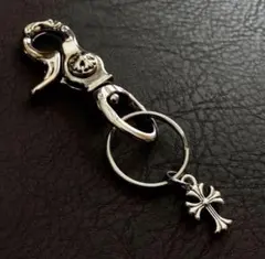 真鍮 シルバー キーホルダー キーリング カラビナ フック