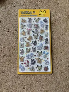 韓国限定　ポケモンシール　3Dクリスタルシール　ボンドロ　ピチュー　黄色　正規品
