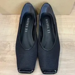LE TALON メッシュ フラットシューズ ブラック 23cmのサムネイル