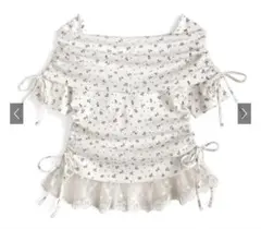 GRL 小花柄オフショルダードロストレーストップス[fu418b]のサムネイル