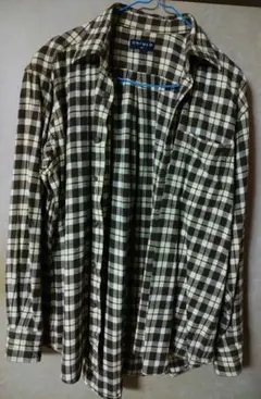 紺タグ UNIQLO チェック柄ネルシャツ Mサイズ オールドユニクロ