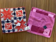 ヴィヴィアンウエストウッドとバーバリーのタオルハンカチ2枚セット