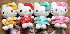 ハローキティ レトロワンピース ちょいデカマスコット 4種セット